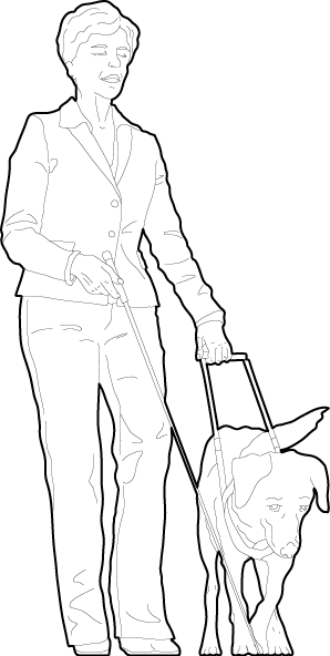 Blind person vector persons