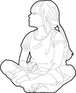 Child playing drawing