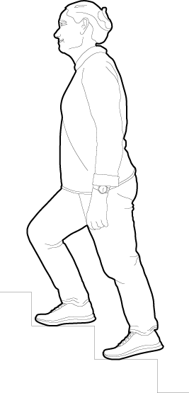 Woman walking in stairs dwg people